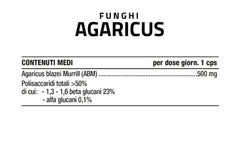 NUTRIVA AGARICUS  tabella contenuti medi
